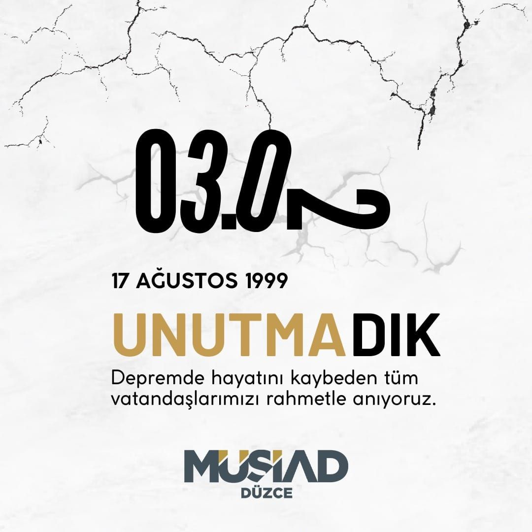 17 Ağustos 1999 Marmara Depremi'nin yıl dönümü