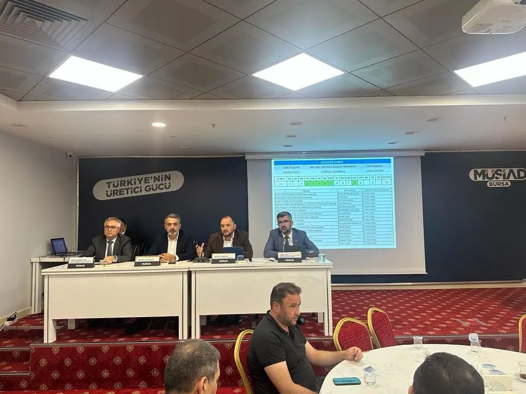 MÜSIAD Bursa şubemizin ev sahipliğinde gerçekleştirilen 1. Bölge Sektör Kurulu Başkanları İstişare Toplantısını Gerçekleştirdik 
